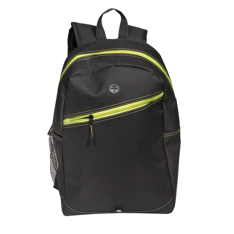 Lime Green color option for Polyester Zip Fastening Tech Backpack