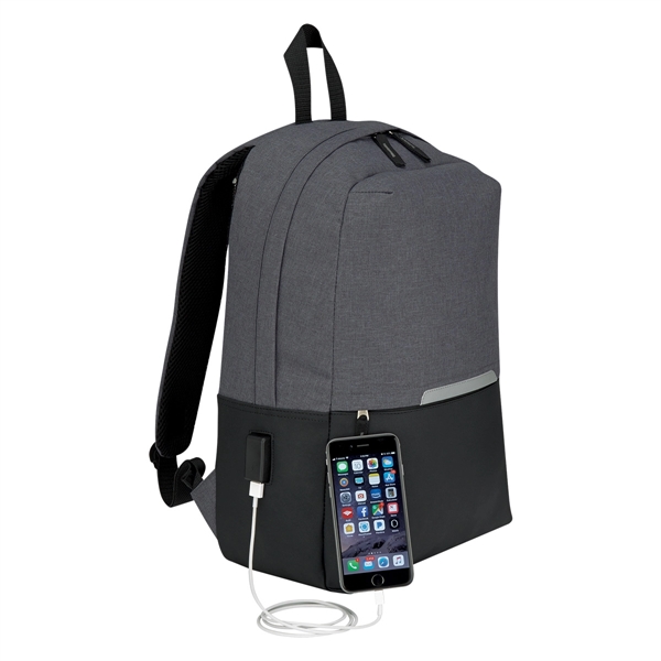 Gray With Black color option for Padded Laptop Bag With Charging Port