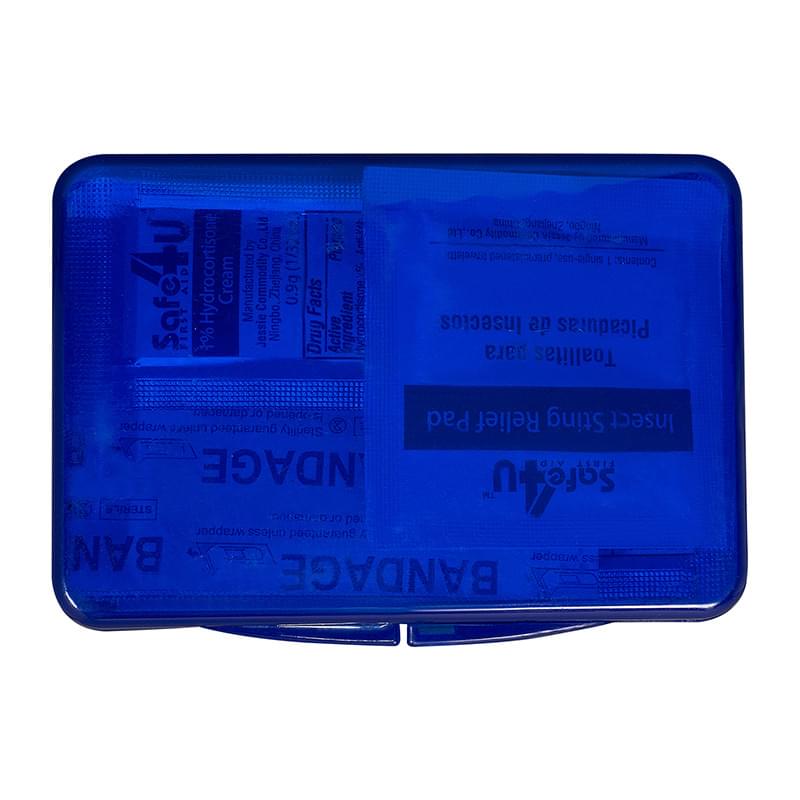 Translucent Blue color option for First Aid Kit In Box