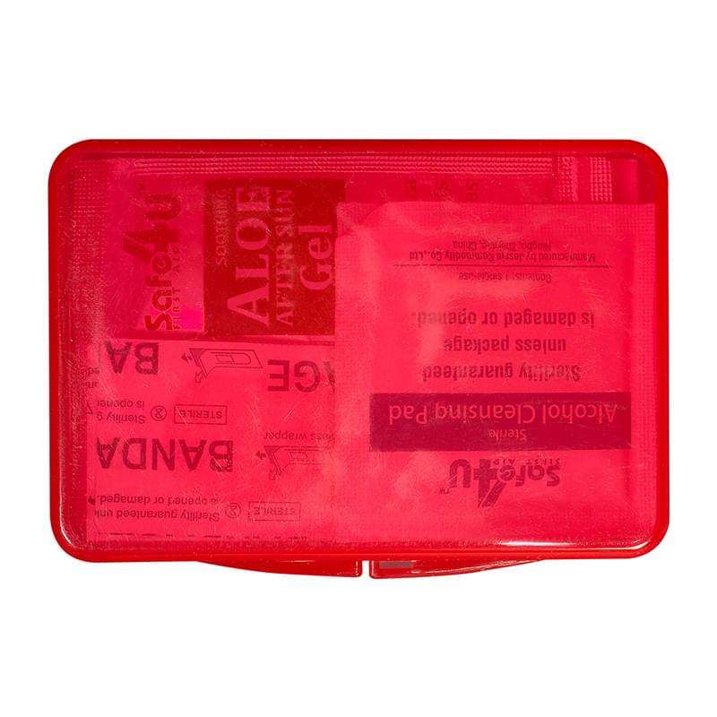Translucent Red color option for First Aid Kit In Box