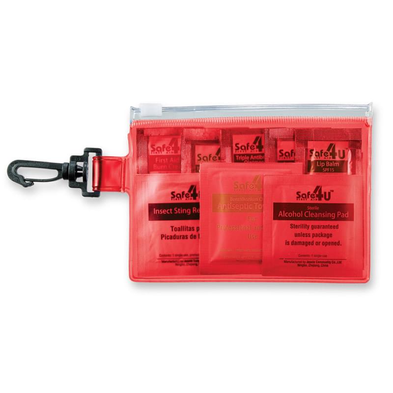 Translucent Red color option for First Aid Kit In Pouch