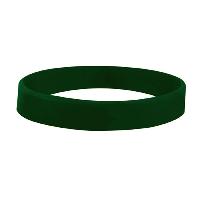 Forest Green color option for 1/2" Debossed Silicone Wristband