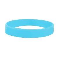 Light Blue color option for 1/2" Debossed Silicone Wristband