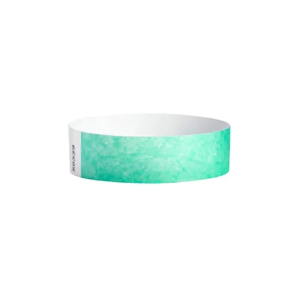 Aqua color option for 3/4" Printed Custom Tyvek Wristbands