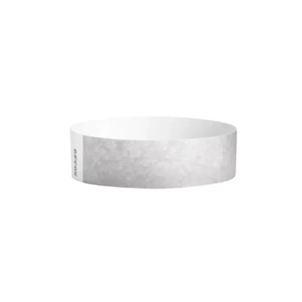 Silver color option for 3/4" Printed Custom Tyvek Wristbands