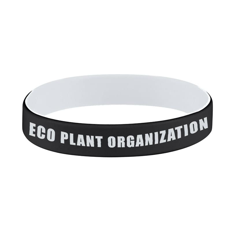 Black/White color option for Color Coated Silicone Bracelet