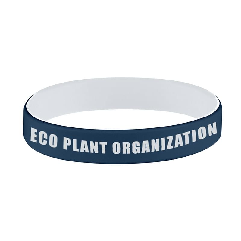 Navy/White color option for Color Coated Silicone Bracelet