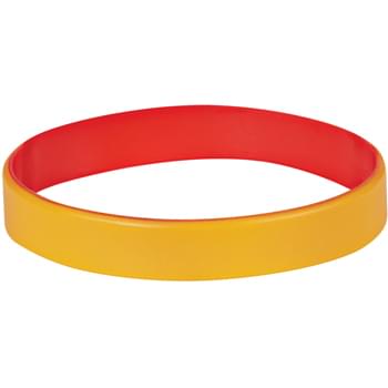 Yellow/Red color option for Color Coated Silicone Bracelet
