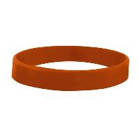 Orange color option for 1" Debossed Silicone Wristband