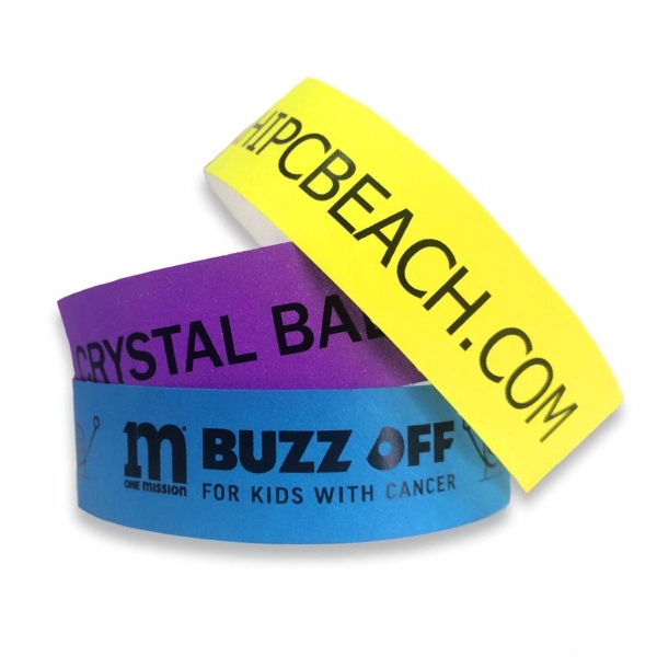 Yellow color option for 1" Custom Tyvek Wrist Band