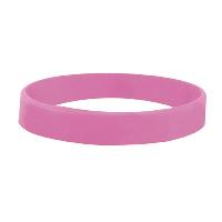 Light Pink color option for 1" Screen Printed Silicone Wristband