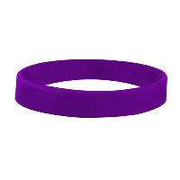 Purple color option for 1" Screen Printed Silicone Wristband