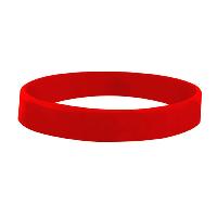 Red color option for 1" Screen Printed Silicone Wristband