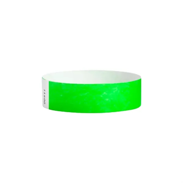 Neon Green color option for 3/4" Custom Tyvek Wrist Band
