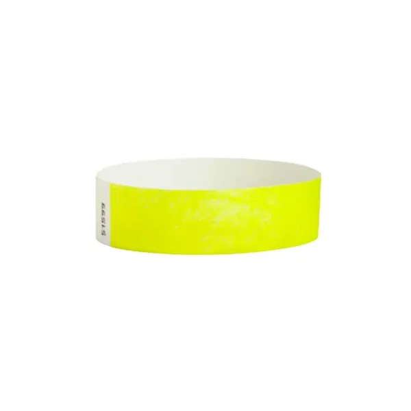 Neon Yellow color option for 3/4" Custom Tyvek Wrist Band