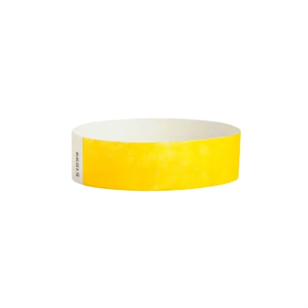 Pantone Yellow color option for 3/4" Custom Tyvek Wrist Band
