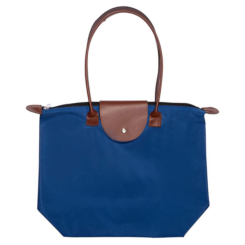 Blue color option for Folding Tote With Leather Flap Closure