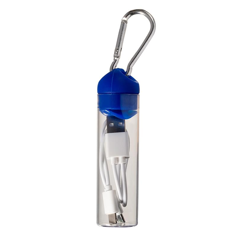 Blue color option for 3 In 1 Charger Cable In Carabiner Storage Tube