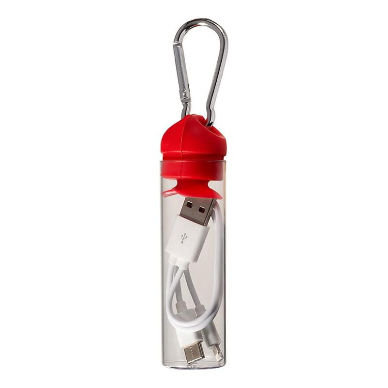 Red color option for 3 In 1 Charger Cable In Carabiner Storage Tube