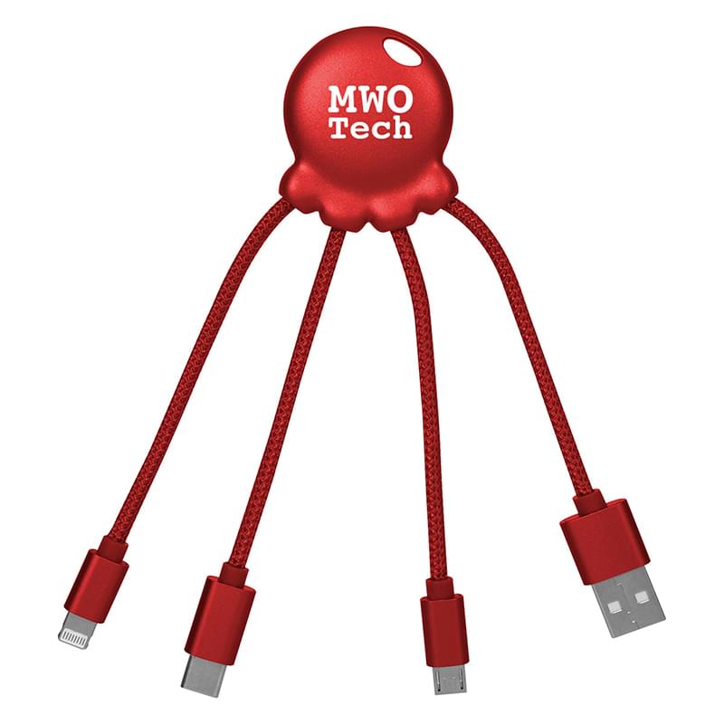 Red color option for 3 In 1 Xoopar Octo Charge Cables