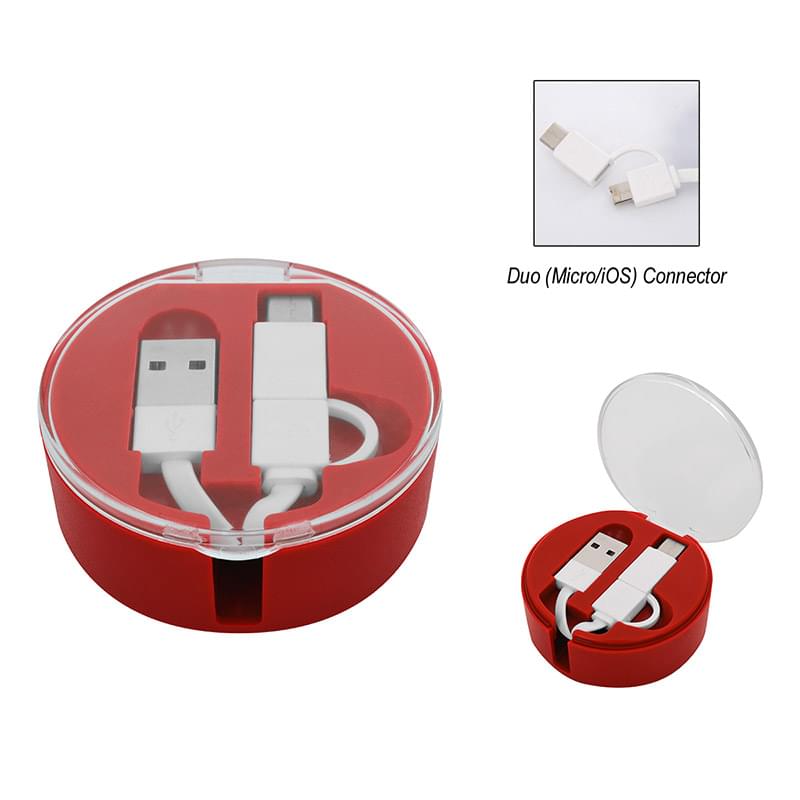 Red color option for 3 In 1 Gallivant Retractable Charging Cable