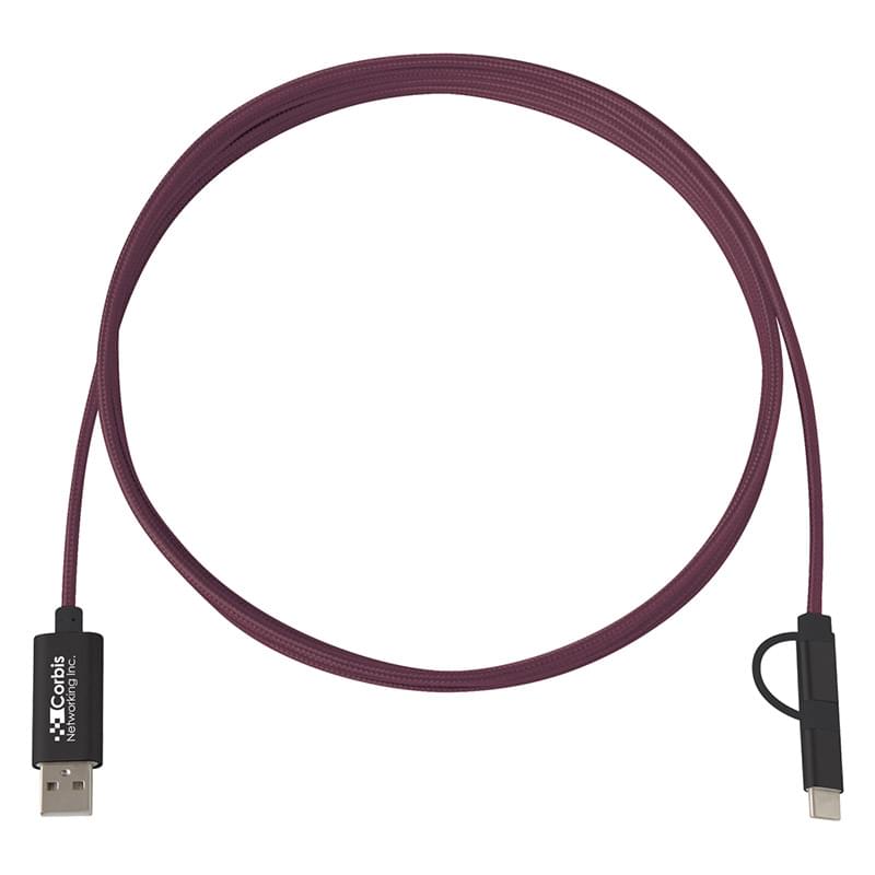 Maroon color option for 3 In 1 Charging Cable