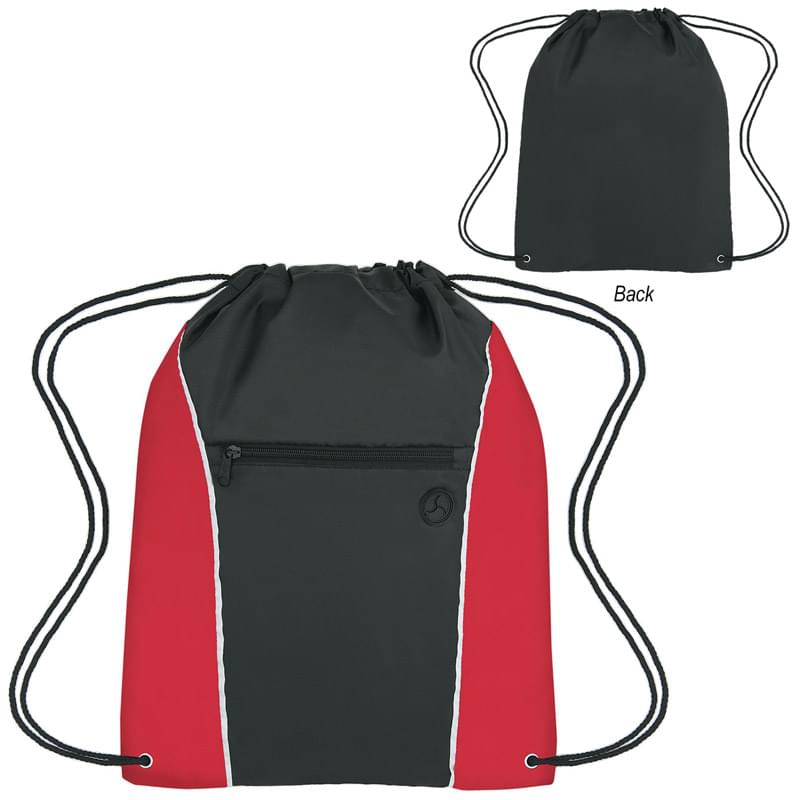 Red color option for Athletic Drawstring Bag