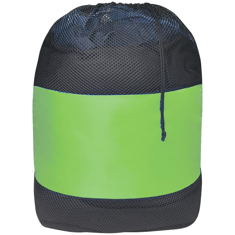 Black/Lime Green color option for 25"X 36" Mesh Laundry Bag With Drawstring