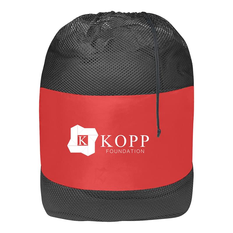 Black/Red color option for 25"X 36" Mesh Laundry Bag With Drawstring
