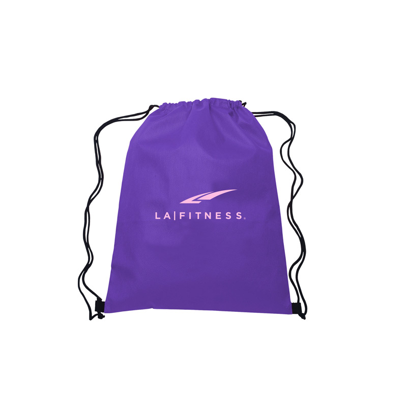 Purple color option for 13.5"W X 16.5"H Drawstring Non Woven Bag
