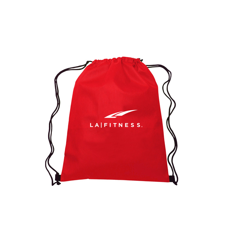Red color option for 13.5"W X 16.5"H Drawstring Non Woven Bag