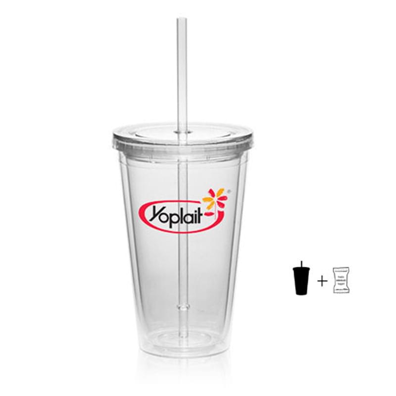 Translucent Clear color option for 16 Oz. Double Wall Tumbler With Starlite Mints