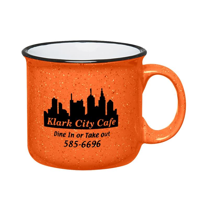 Orange/White color option for 15 Oz. Campfire Mug With Mug Stuffer Starlite Mints