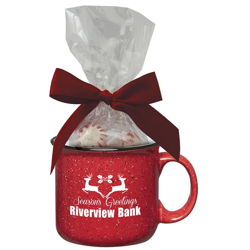 Red/White color option for 15 Oz. Campfire Mug With Mug Stuffer Starlite Mints