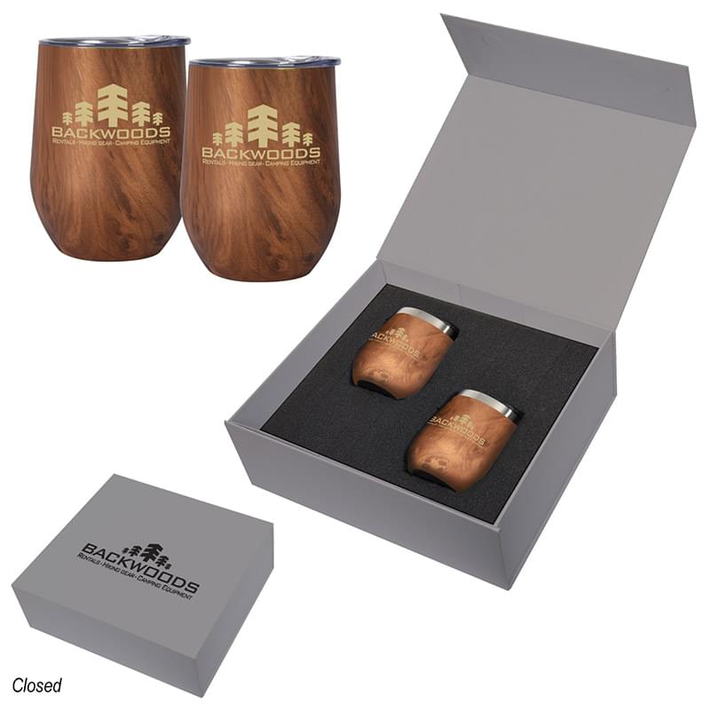 Gray Box color option for 12 Oz. Gloney Stainless Steel Cup Gift Set