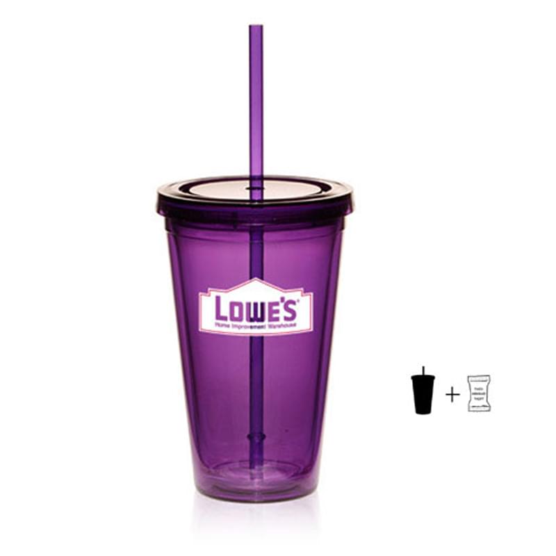 Translucent Purple color option for 16 Oz. Double Wall Tumbler With Jolly Ranchers