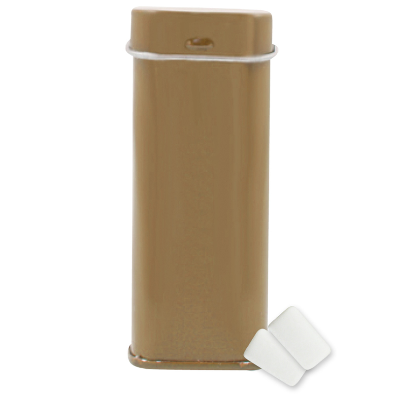 Metallic Gold color option for Tall Gum Tin