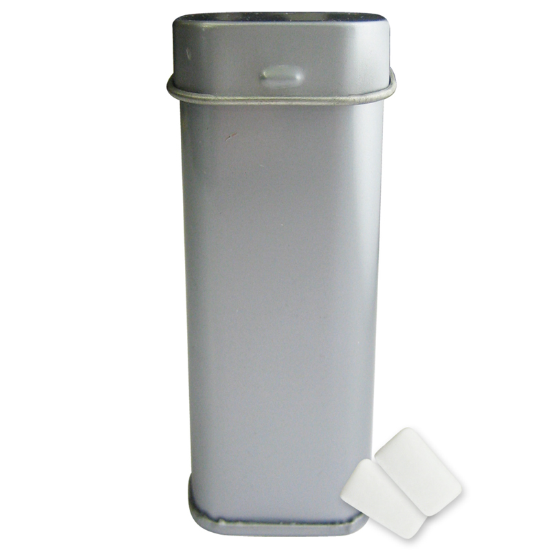 Metallic Silver color option for Tall Gum Tin