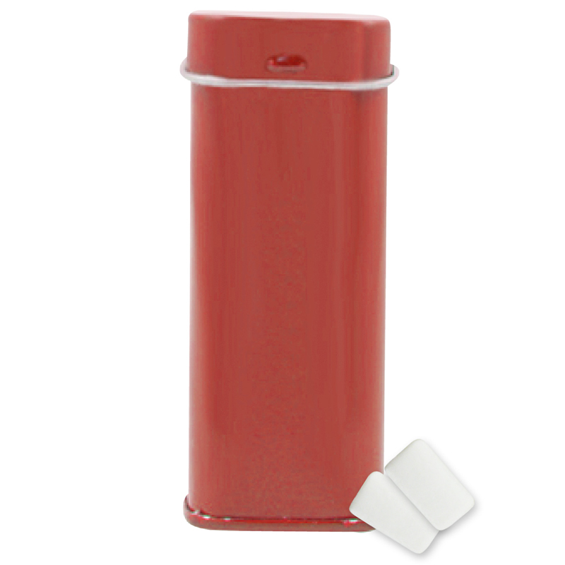 Red color option for Tall Gum Tin
