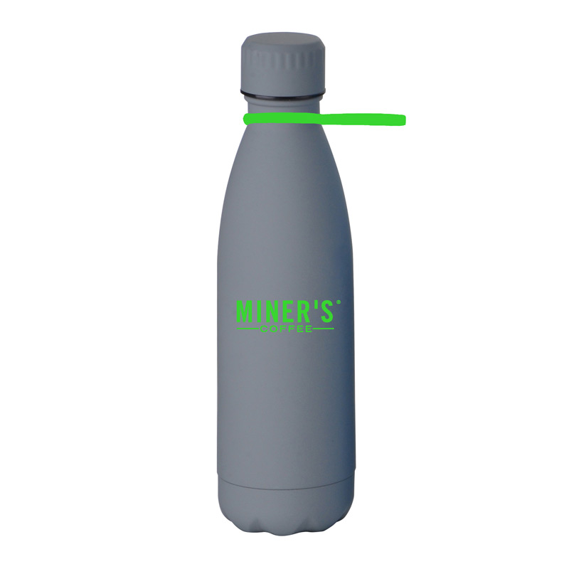 Matte Grey color option for 17 Oz Matte Finish Stainless Steel Bottle With Silicone Strap