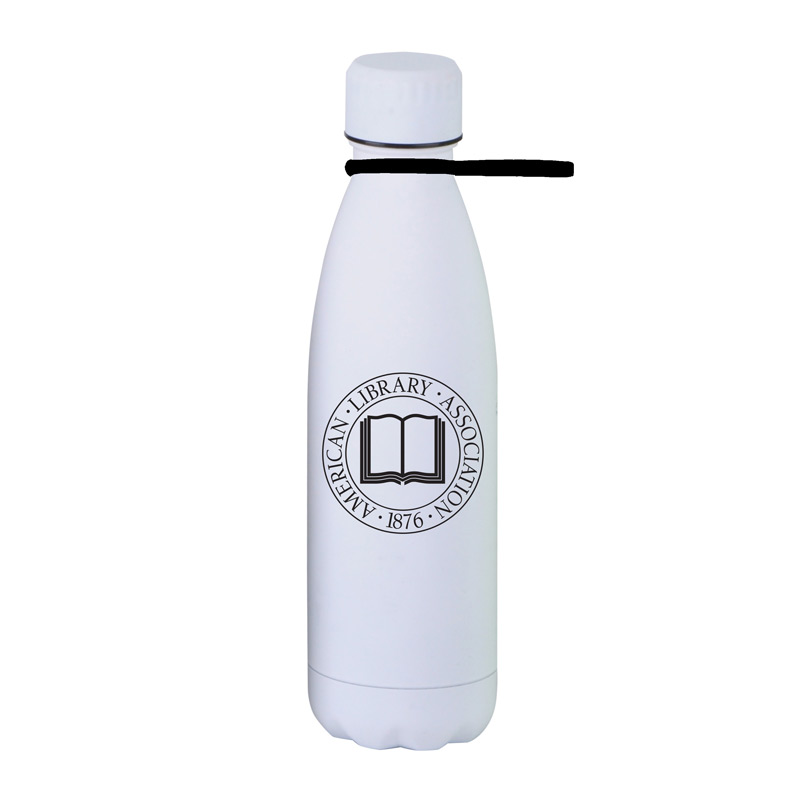 Matte White color option for 17 Oz Matte Finish Stainless Steel Bottle With Silicone Strap