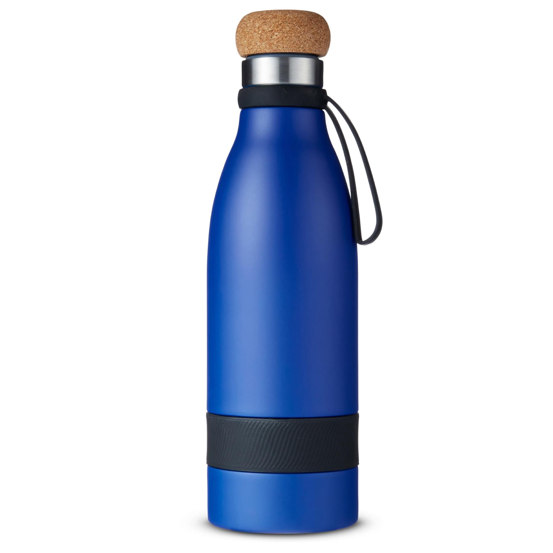 Reflex Blue color option for 19 Oz. Double Wall Vacuum Bottle With Cork Lid