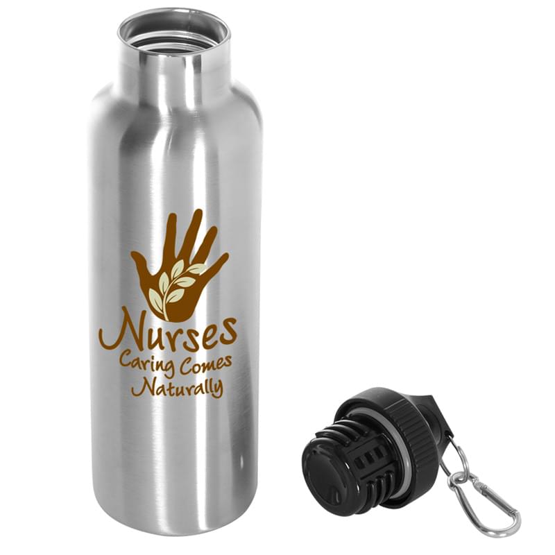 Silver color option for 26 Oz. (768 Ml) Double Wall Insulated Vacuum Workout Bottle