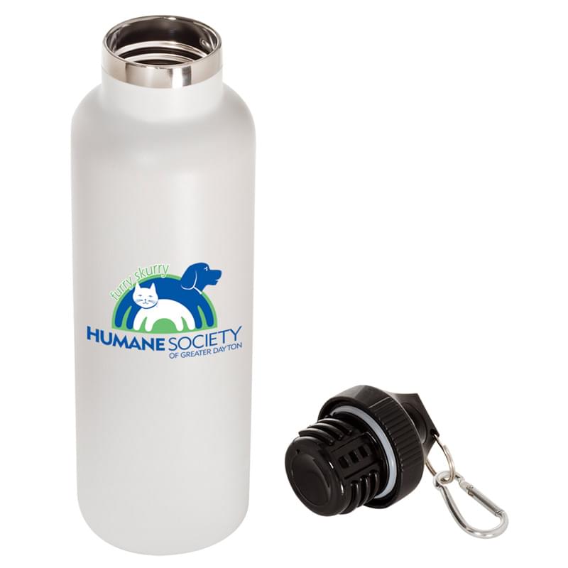 White color option for 26 Oz. (768 Ml) Double Wall Insulated Vacuum Workout Bottle