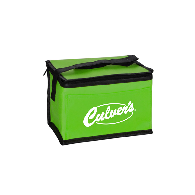 Lime color option for 8"W X 6"D X 5.5"H With 20" Handle 6 Pack Cooler