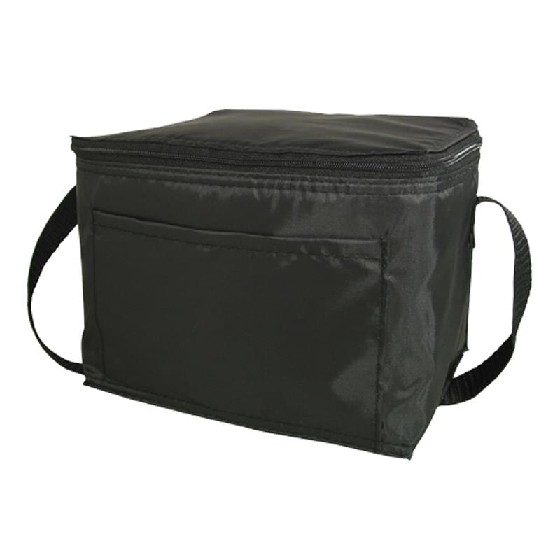 Black color option for 6 Pack Cooler Bag   Polyester Insulated Lunch Bag With Handle & Pocket