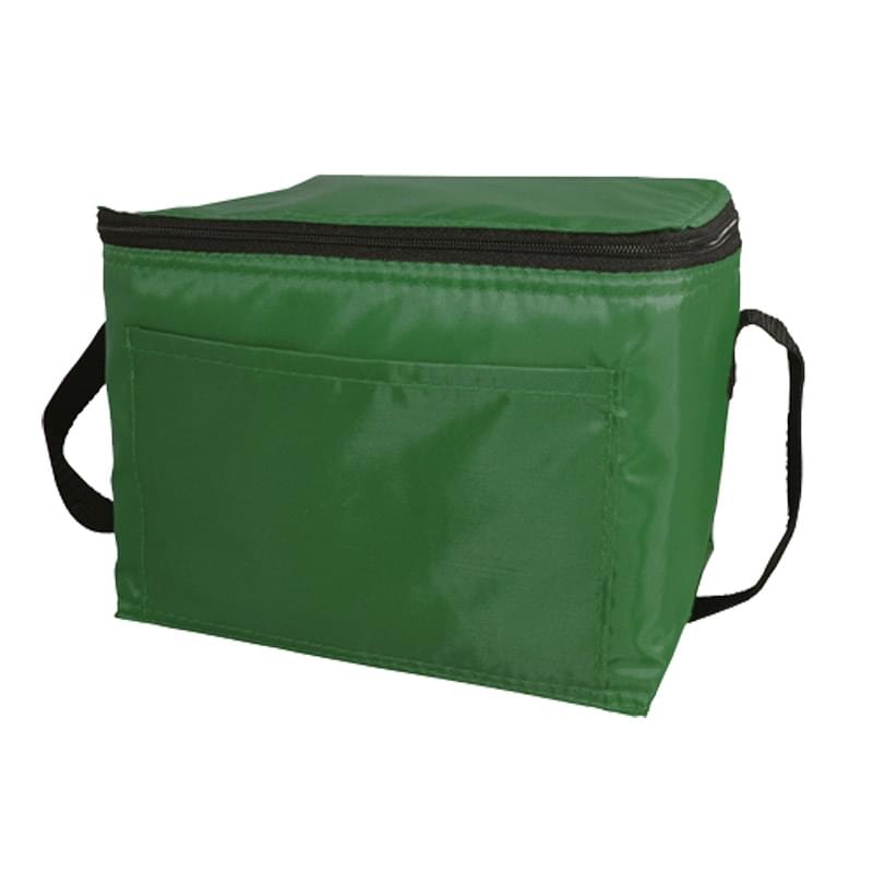 Dark Green color option for 6 Pack Cooler Bag   Polyester Insulated Lunch Bag With Handle & Pocket