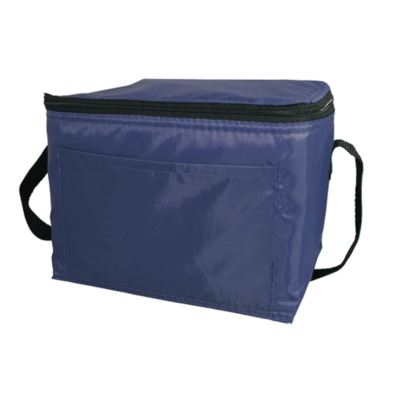 Navy Blue color option for 6 Pack Cooler Bag   Polyester Insulated Lunch Bag With Handle & Pocket