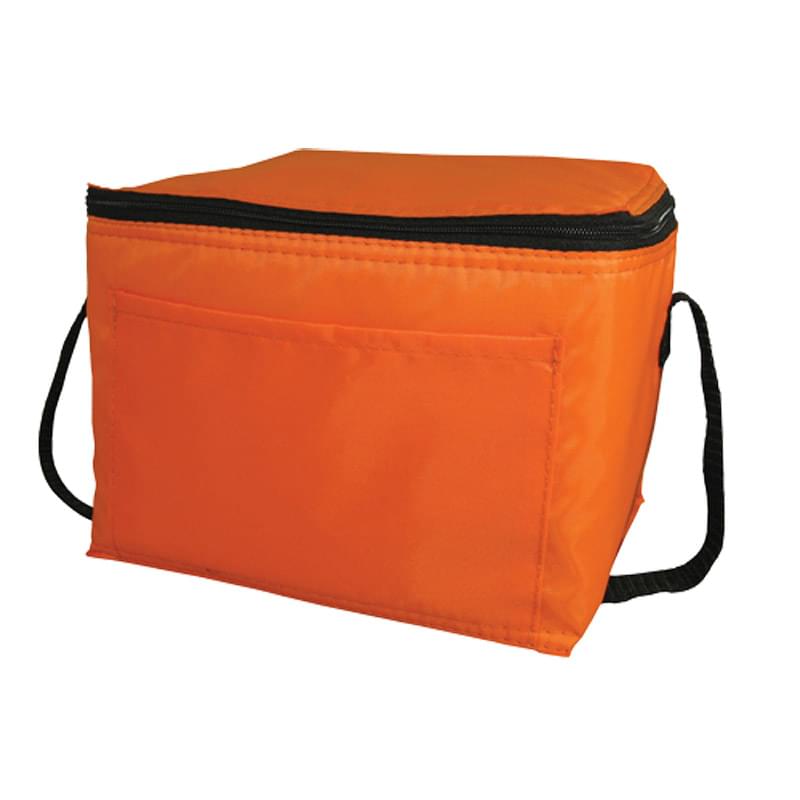 Orange color option for 6 Pack Cooler Bag   Polyester Insulated Lunch Bag With Handle & Pocket