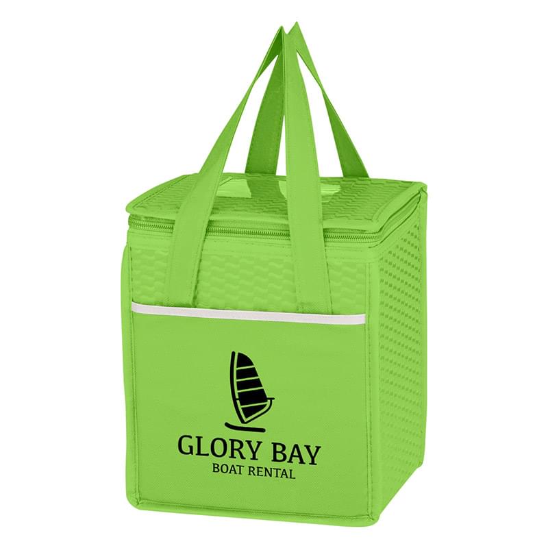 Lime color option for 80 Gram Non Woven, Coated Water Resistant Polypropylene Cooler Bag